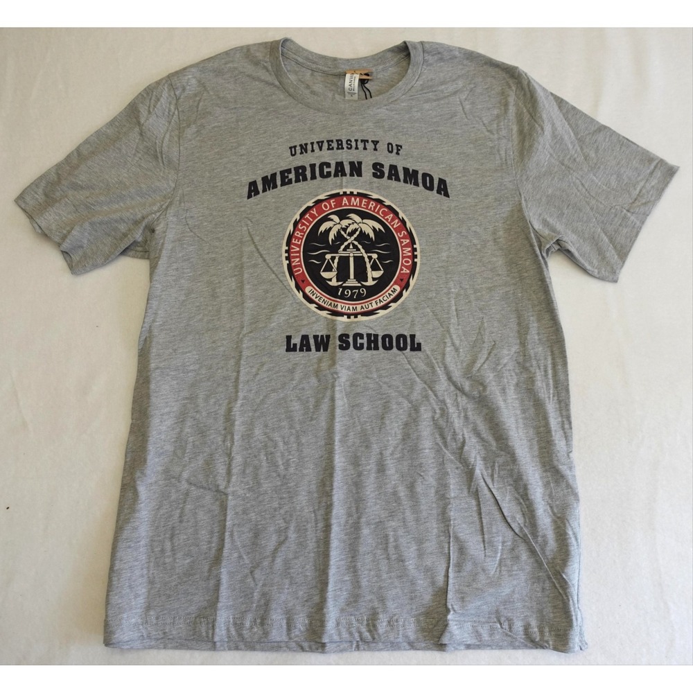 Bella + Canvas Shirt Mens XL Gray American Samoa Law School Graphic Tee